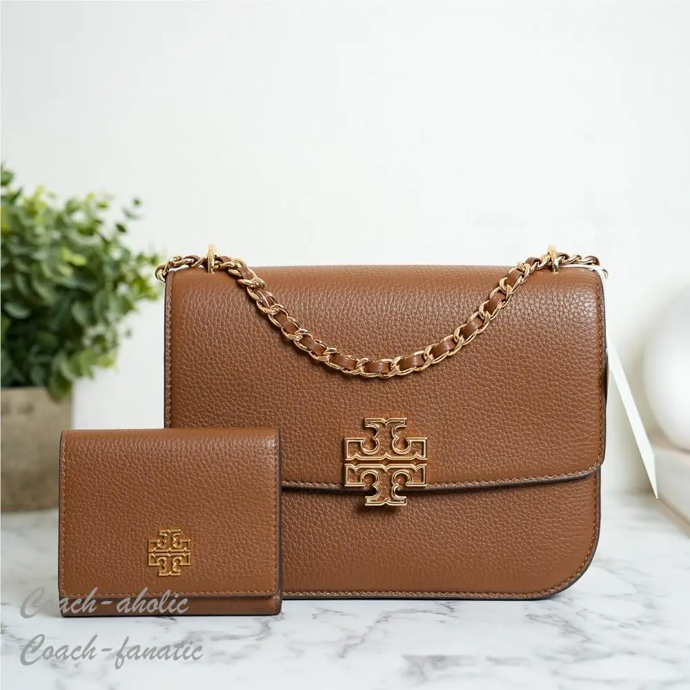 Tory Burch Britten Small Adjustable Shoulder Bag Crossbody Wallet Set
