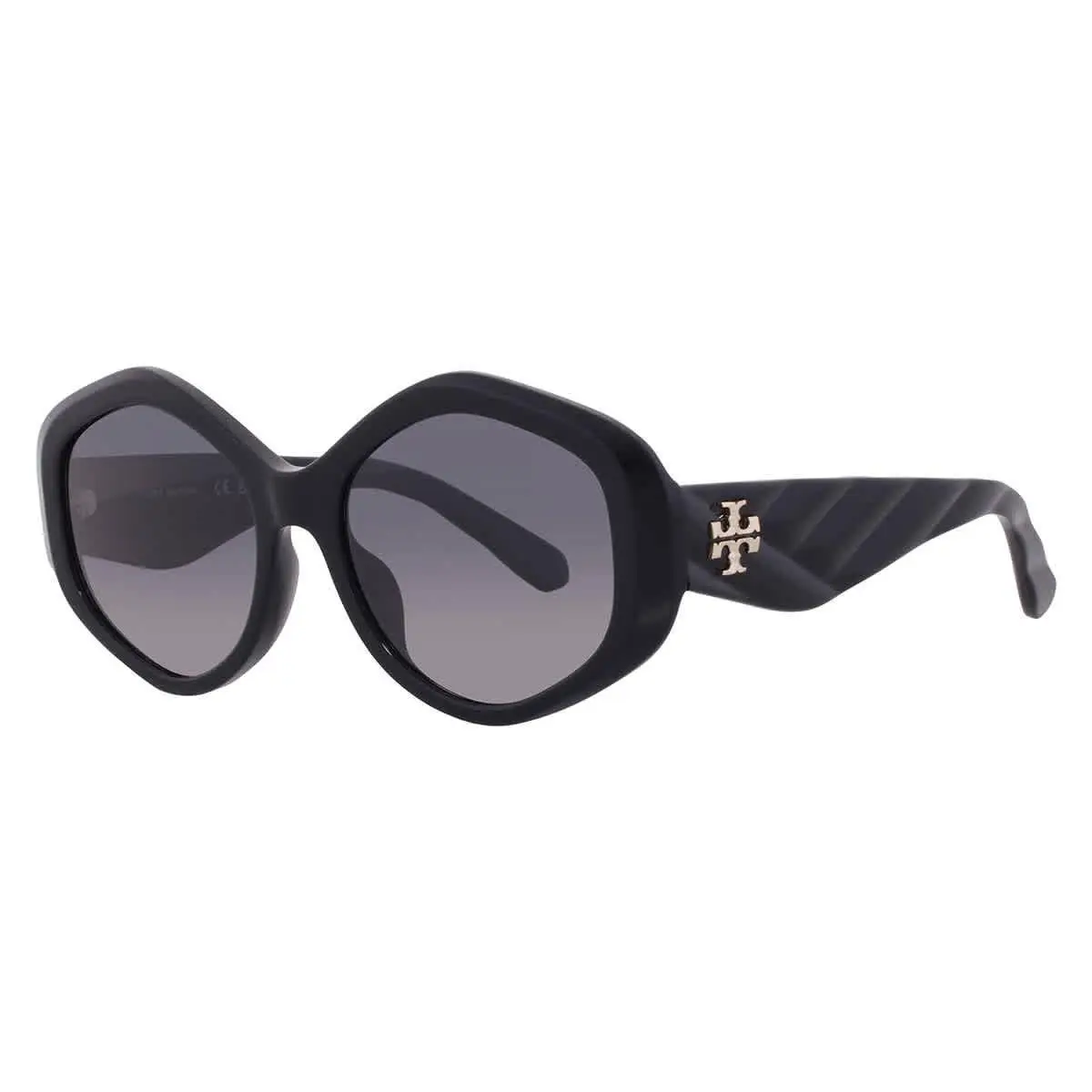 Tory Burch Kira Grey Gradient Polar Geometric Ladies Sunglasses TY7217U 1709T3