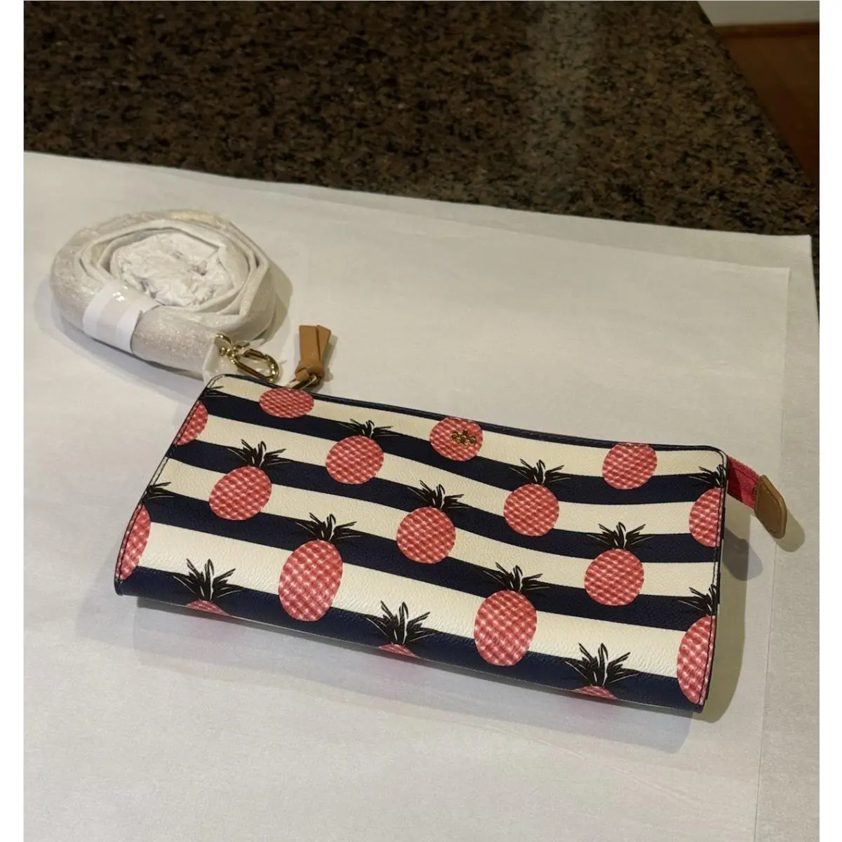 Kerrington Pineapple Stripe Small Crossbody by Tory Burch