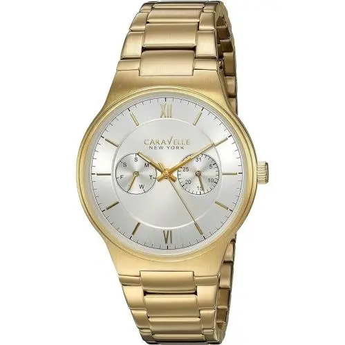 Caravelle York by Bulova Men`s Gold 44A109 Analog Display Quartz Watch