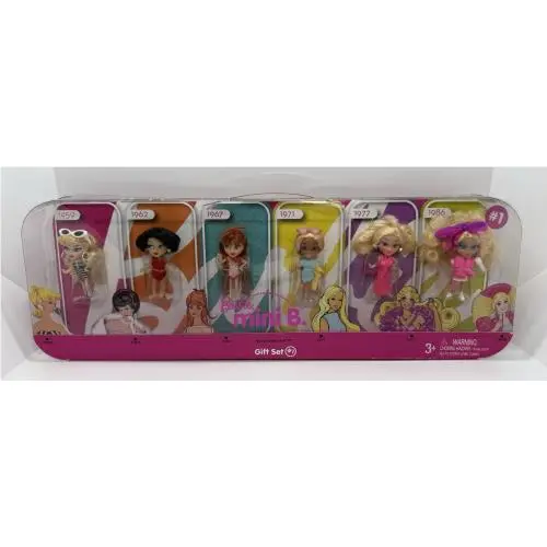 Barbie My Favorites Mini B Time Capsule Gift Set 1- 6 Mini Dolls Nrfb R5326