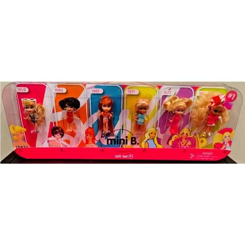 Mib Barbie Mini B Gift Set 1959 1962 1967 1971 1977 1986 1 R5326 Circa 2008