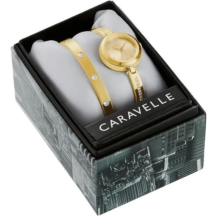 Caravelle by Bulova Women`s Gold-tone Quartz Watch Only 26MM 44X100