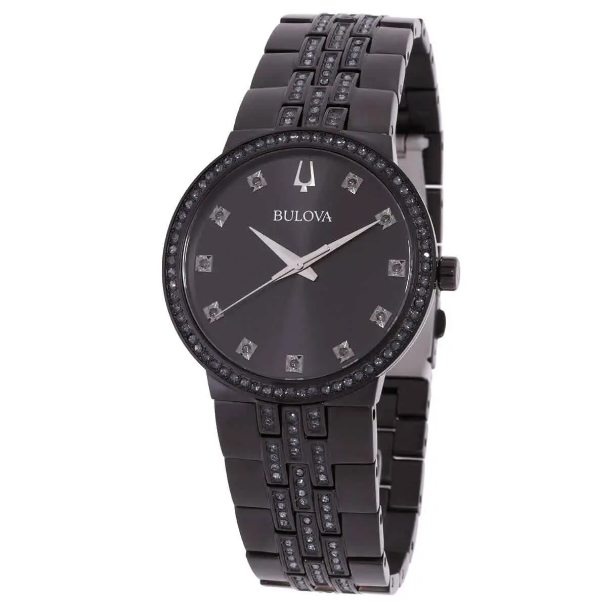 Bulova 98K116 Classic Box Set Black Dial 40 mm Men`s Watch - Black IP, Dial: Black, Band: Black IP