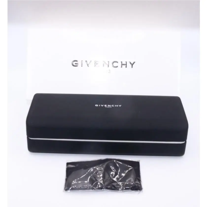 Givenchy Eyeglasses Sunglasses Black Leather Clamshell Cloth Box Case