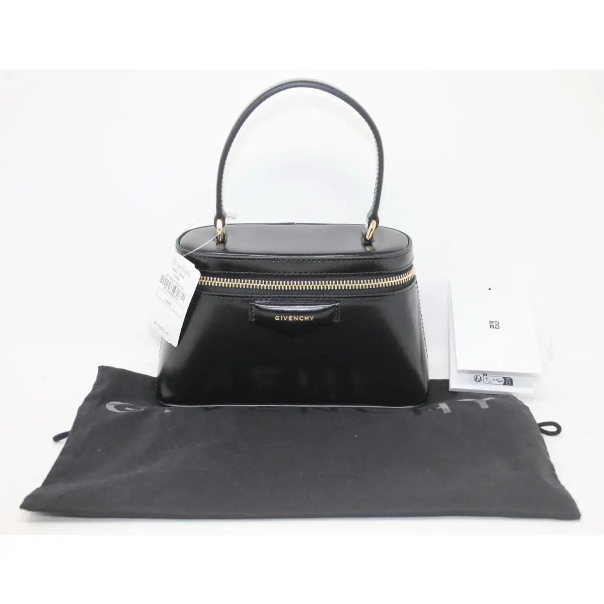 Givenchy Antigona Vanity Gag Calfskin Leather Mini Vanity Black