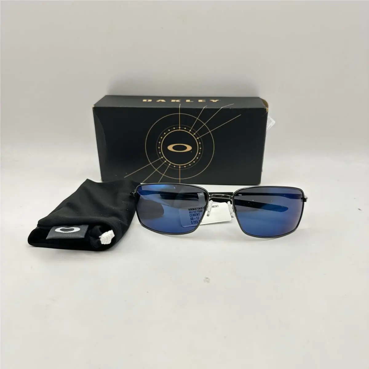 Mens Square Wire Thin Metal Sunglassese OO4075 Cement/ice Iridium by Oakley