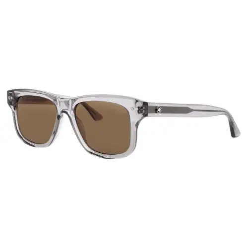 mb0319s 004 Sunglasses Grey Frame Brown Tint Lenses 55 mm by Montblanc