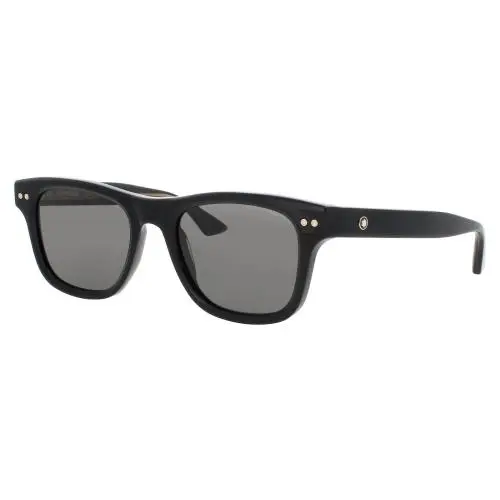 Montblanc Mb0254s 005 Sunglasses Black Frame Smoke Polarized Lenses 53 mm