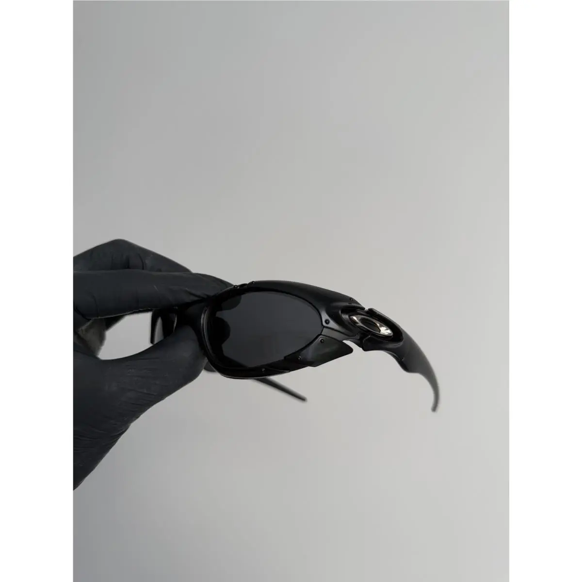 Vintage 90s Oakley Plate Triple Black Glasses Outdoor Polarized Y2K Gorpcore