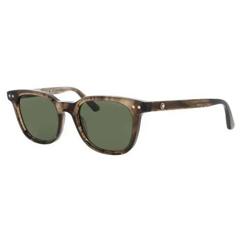 Mb0320s 003 Sunglasses Brown Frame Green Tint Lenses 49 mm by Montblanc
