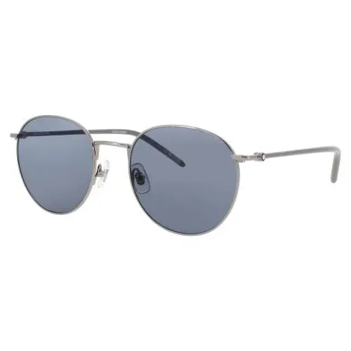 Mb0343sa 003 Sunglasses Ruthenium Frame Blue Tint Lenses 55 mm by Montblanc