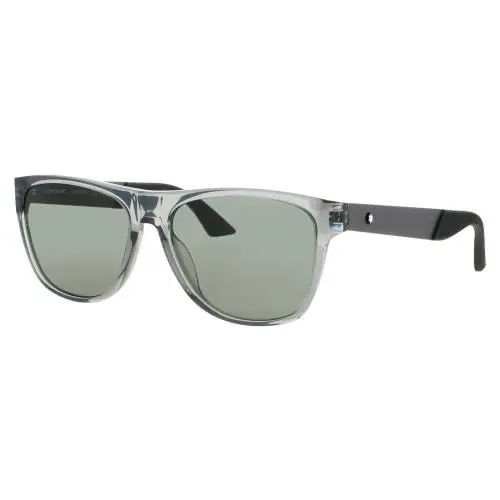Montblanc mb0298s 003 Sunglasses Ruthenium Frame Green Tint Lenses 56 mm