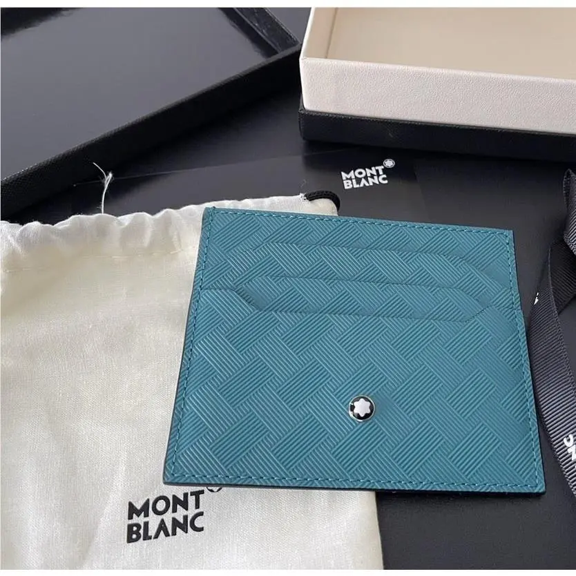 2026 Montblanc Meisterstück 6CC Blue Leather Card Case Wallet w/ Box