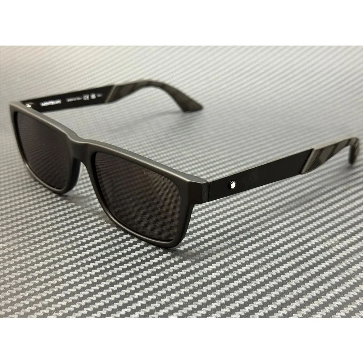 Montblanc Mont Blanc MB0299S 005 Matte Black Grey Men`s Medium 56 mm Sunglasses