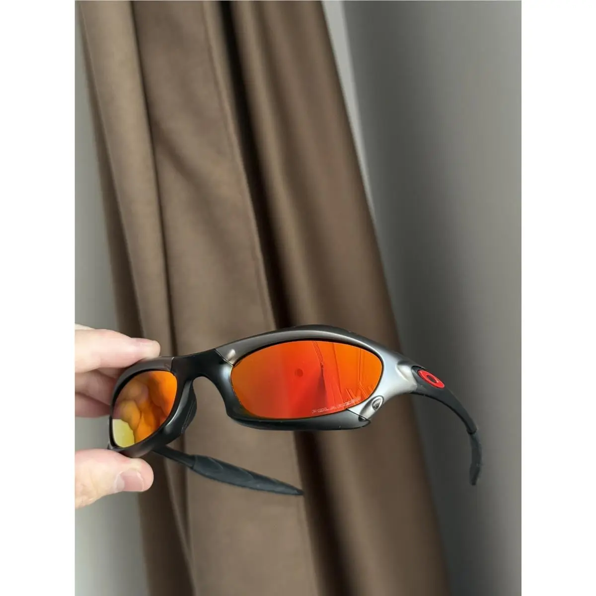 Minute Splice Silver Orange Vintage Sunglasses Gorpcore Usa Y2K Hype by Oakley