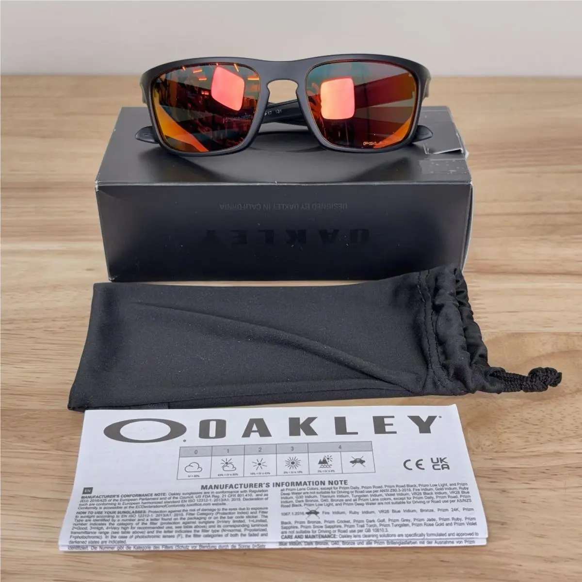 Oakley Sliver Stealth Polarized Sunglasses – Black Ruby Iridium OO9408 Rare