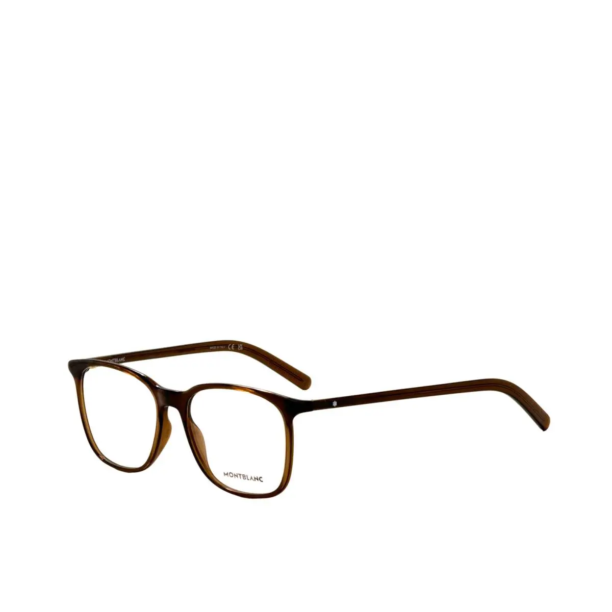 Men`s 54 mm Transparent Brown Eyeglasses MB0327O-003-54 by Montblanc