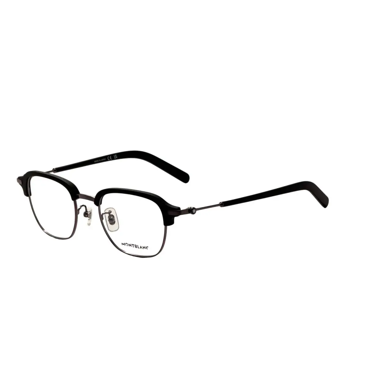Men`s 50 mm Black Gunmetal Eyeglasses MB0390O-002-50 by Montblanc