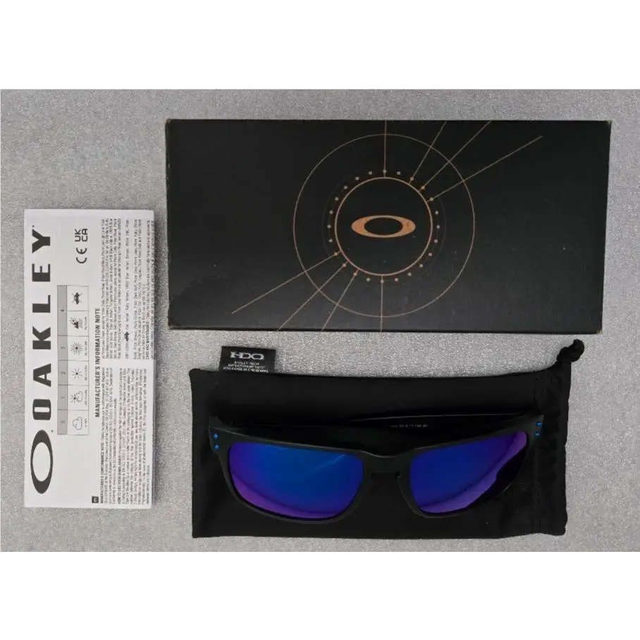 Holbrook A OO9244-4856 Sunglasses Matte Black Prizm Sapphr Irid Polar by Oakley