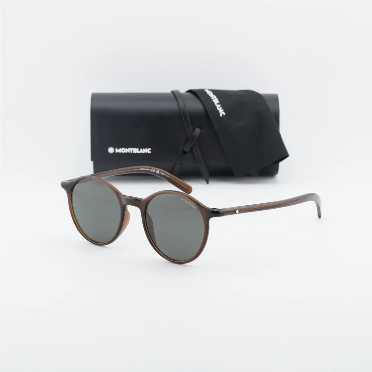 Montblanc MB0324S 002 Shiny Brown/grey 50-20-145 Sunglasses
