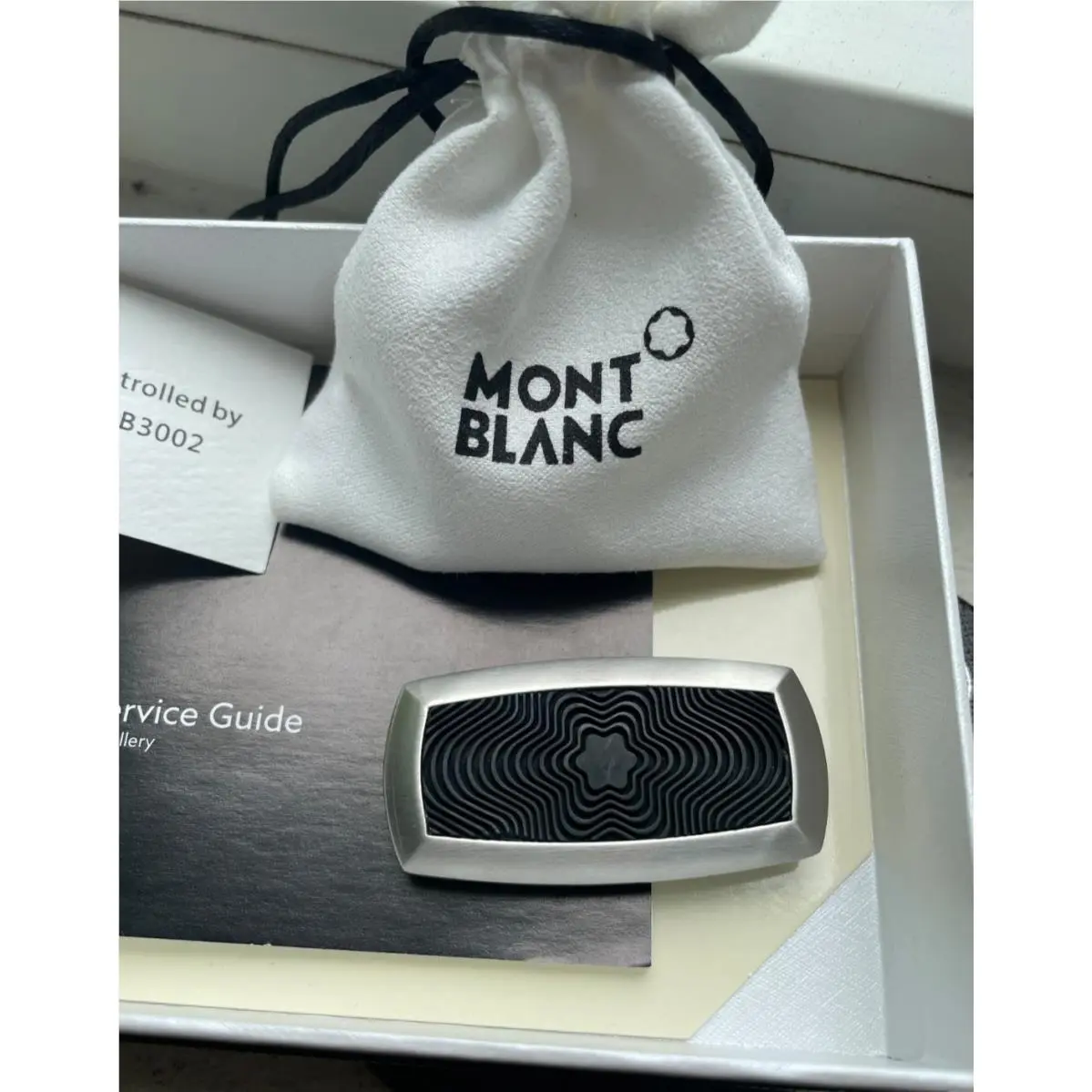 Elegant Montblanc Money Clip Stainless Steel Silver Logo Modern Style Accessory