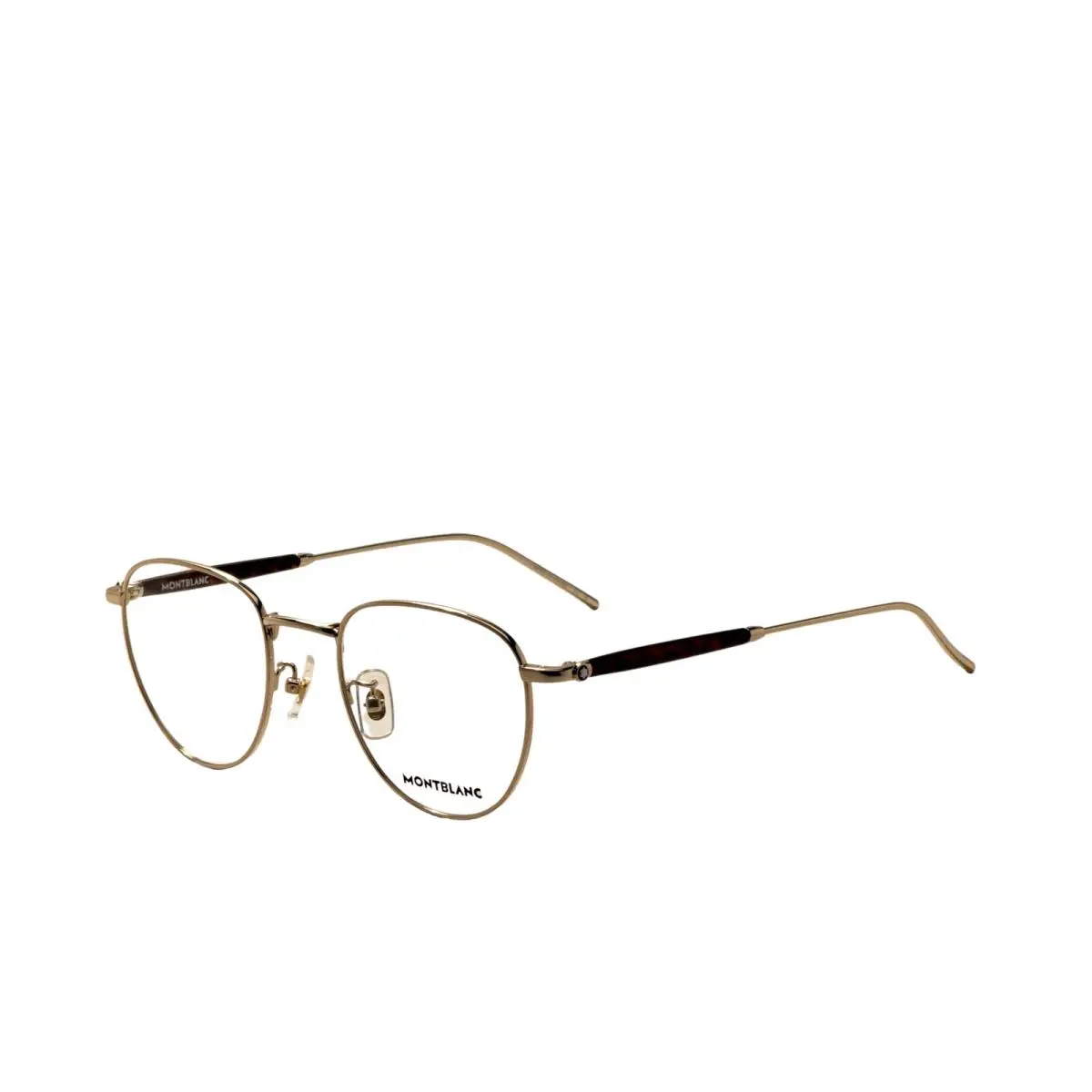 Men`s 50 mm Havana Gold Eyeglasses MB0410O-002-50 by Montblanc