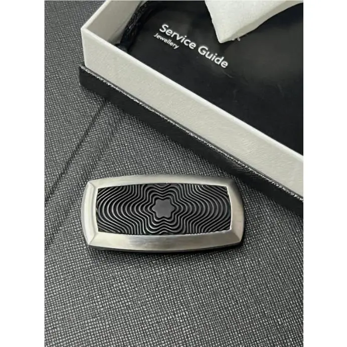 Montblanc Money Clip 2026 Silver Stainless Steel Snowcap Logo Luxury Gift