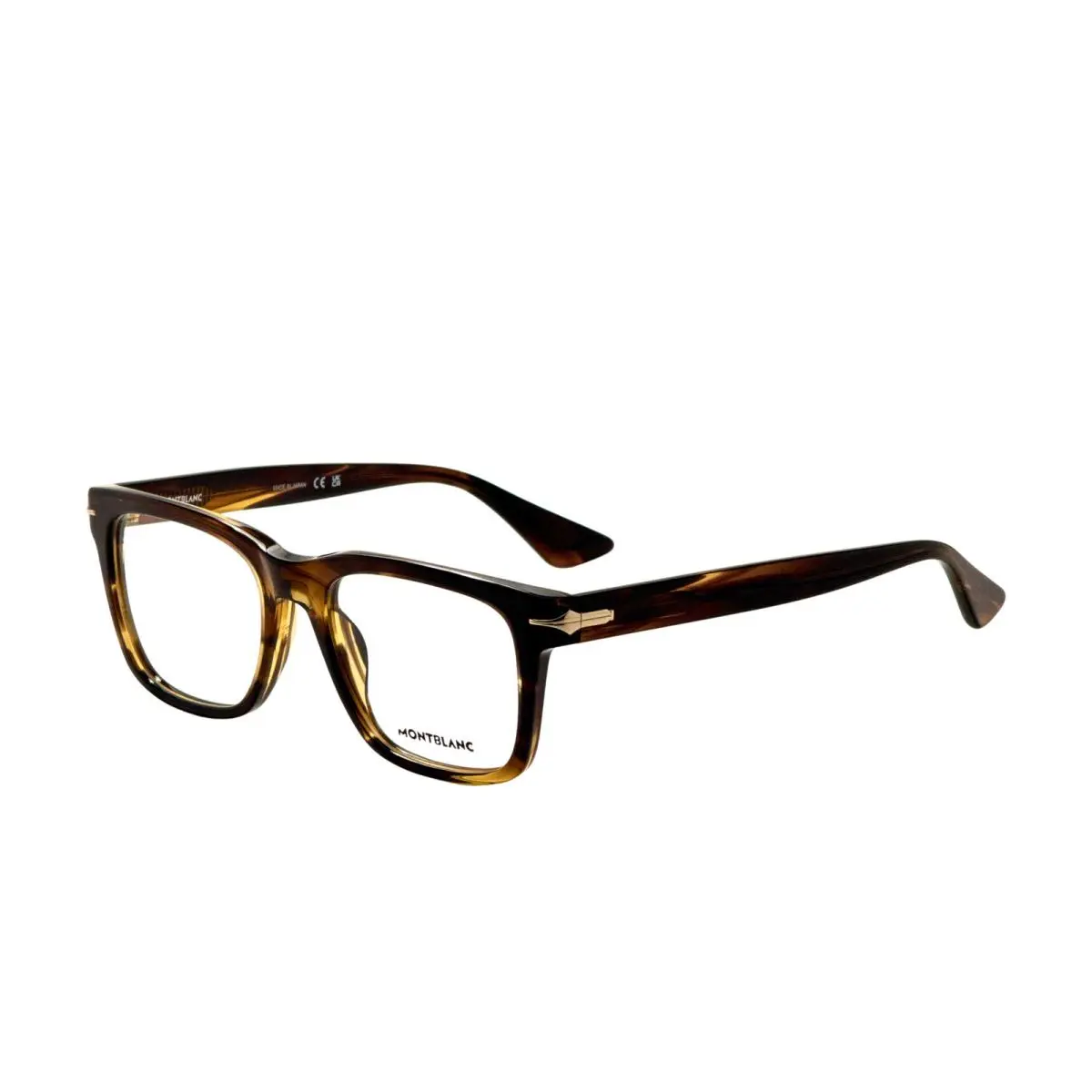 Men`s 54 mm Havana Eyeglasses MB0266O-010-54 by Montblanc