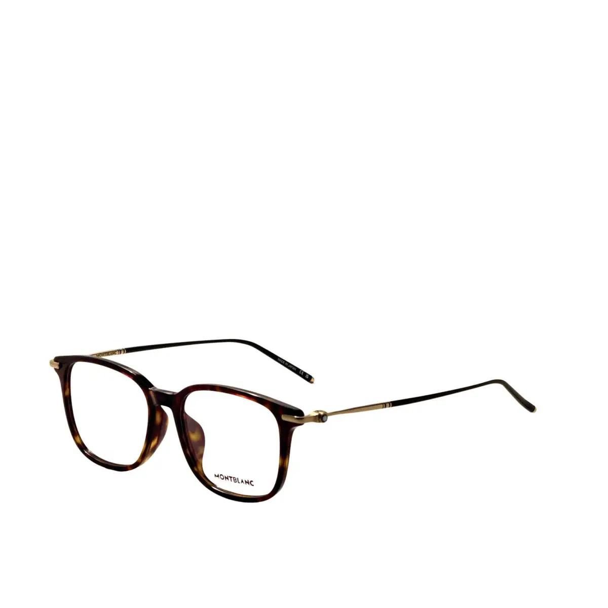 Men`s 54 mm Havana Gold Eyeglasses MB0413OA-003-54 by Montblanc