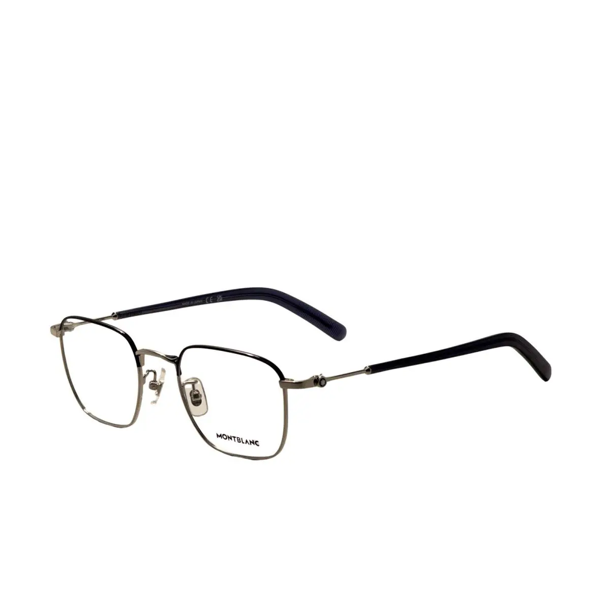 Men`s 52 mm Silver Eyeglasses MB0389O-009-52 by Montblanc