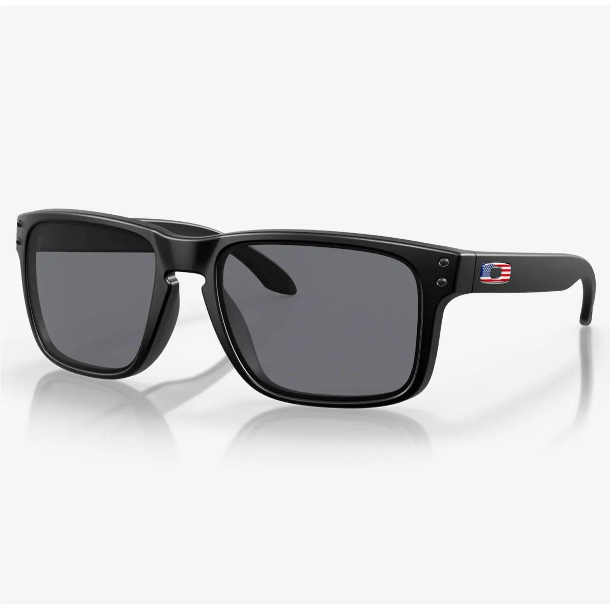 Oakley Holbrook Sunglasses Matte Black Red White Usa Flag l Grey OO9102-E6