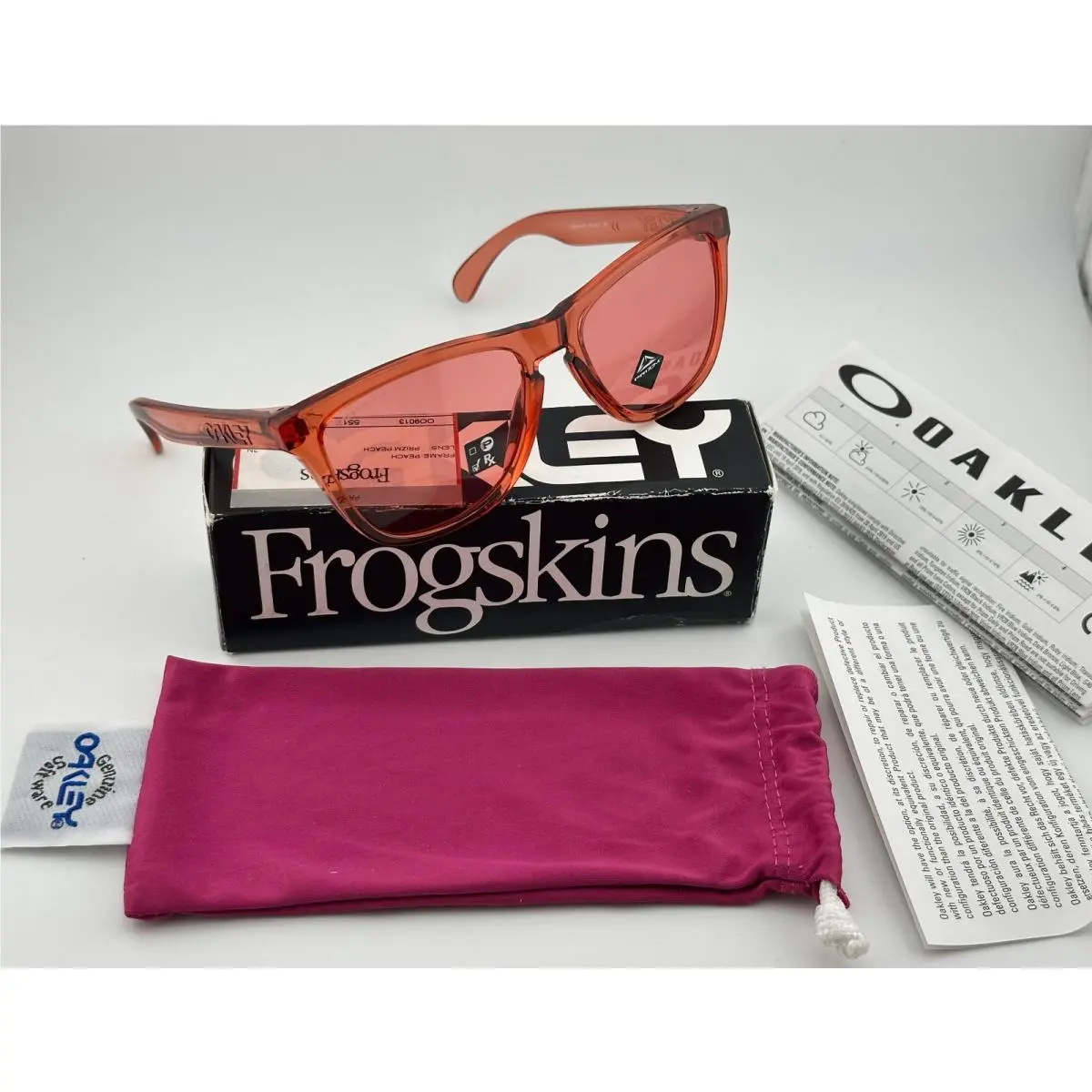 Frogskins™ OO9013-H155 Prizm Peach / Peach Sunglasses w/ Box Usa Rare Nos by Oakley