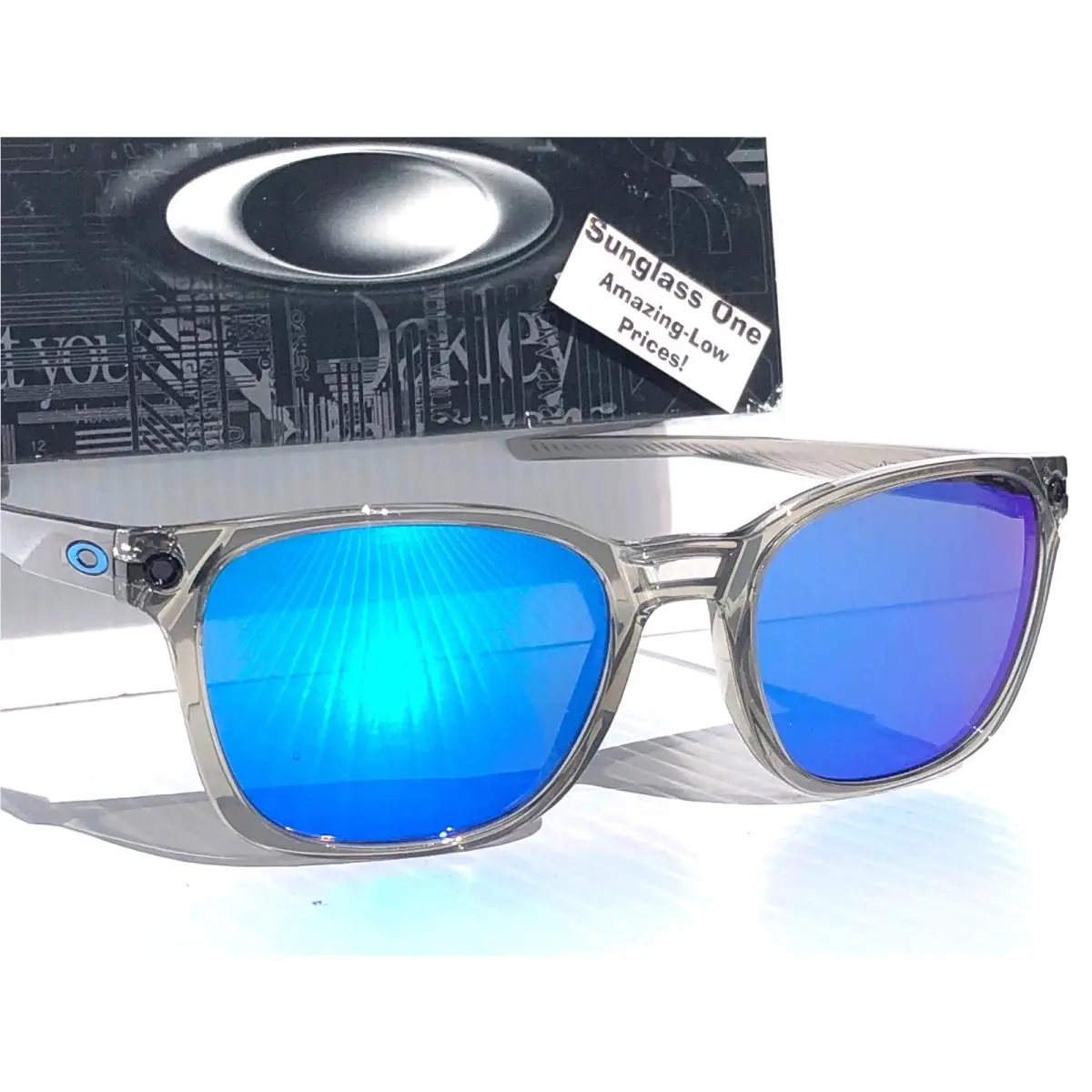 Oakley Ojector Grey Ink w Blue Sapphire Prizm Polarized Sunglass 9018-14