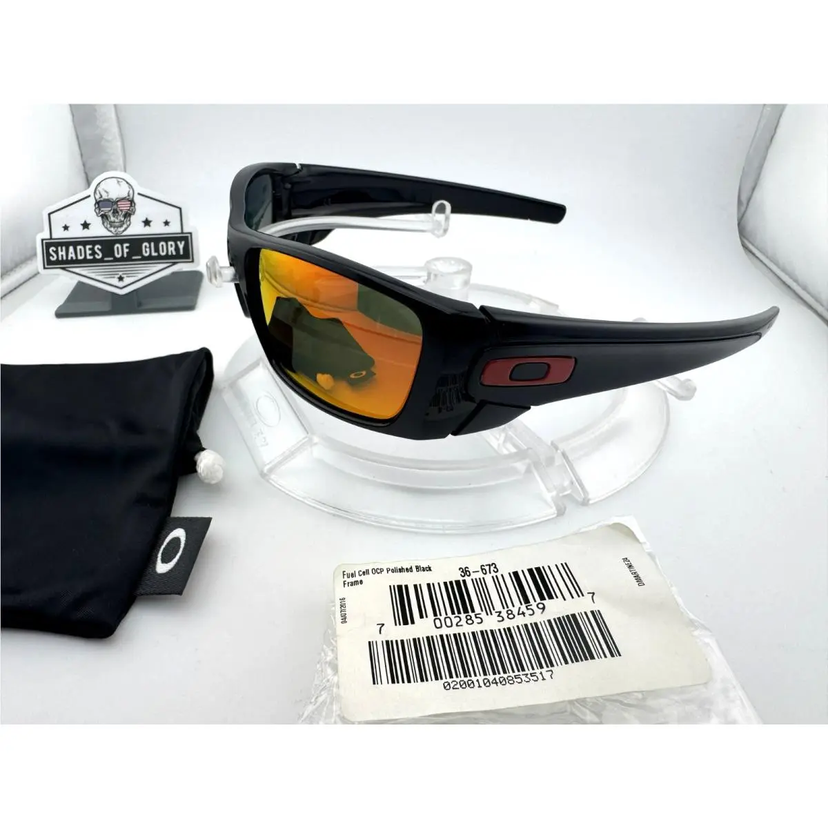Oakley Fuel Cell Polished Black W/ Ruby Red Aftermarket Polarized Sunglasses