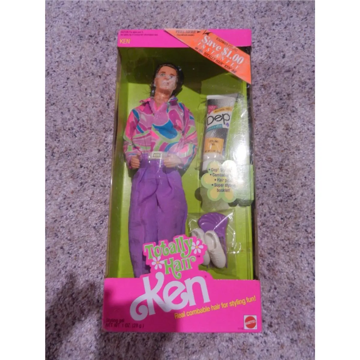 1990`S Vintage Totally Hair Ken Nrfb 1115