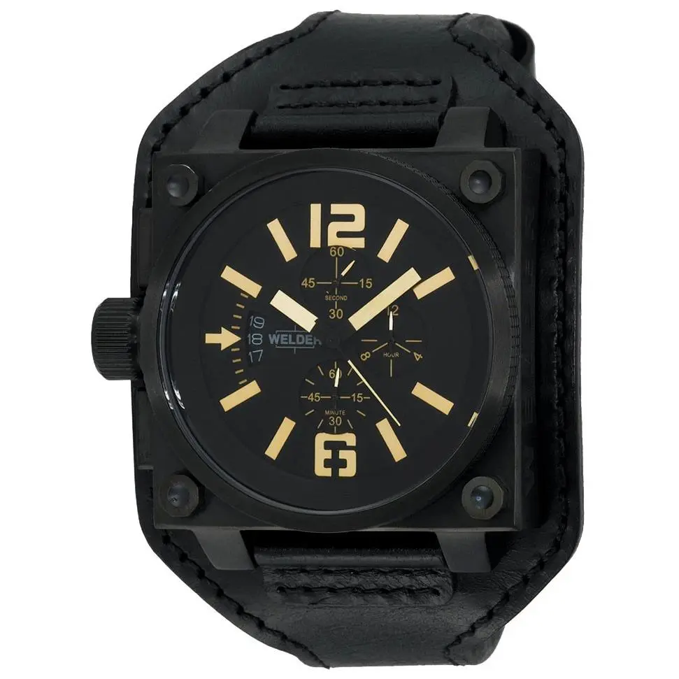 by U-boat K23 Black Chronograph Mens Sport Strap Watch Date K23-1779 by Welder