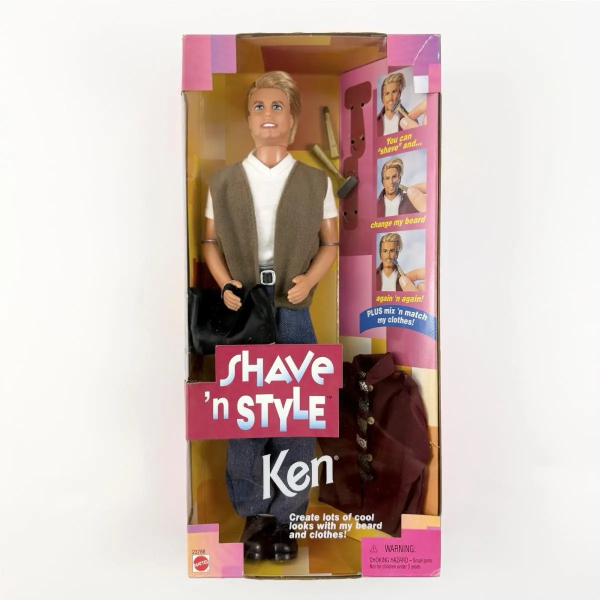 Barbie 1999 Shave N Style Ken Mattel 23788