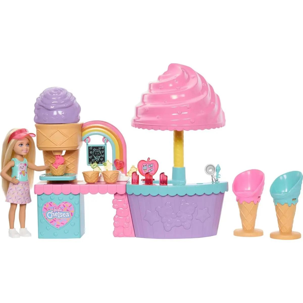 Barbie Club Chelsea Ice Cream Shop Playset with Chelsea Doll and Accessories