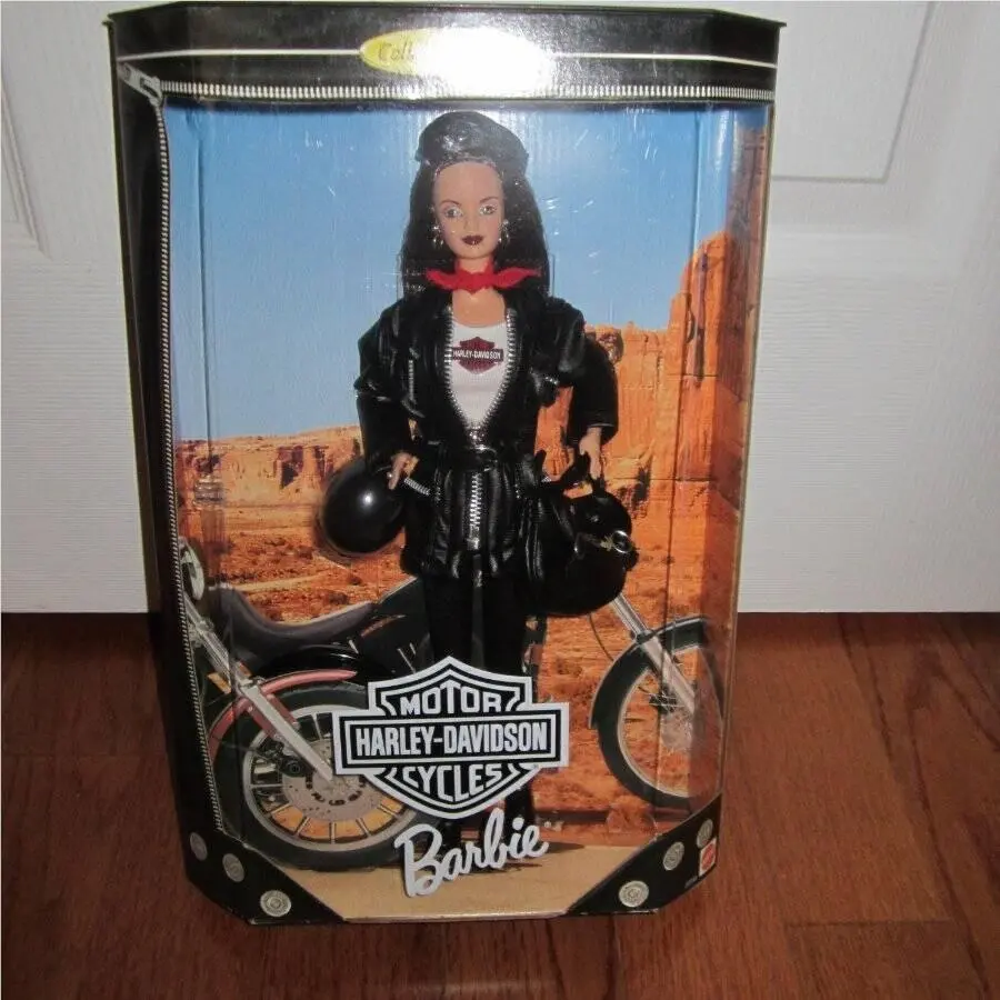 Harley Davidson 1998 Motorcycle Barbie Collector Doll 3 Brunette