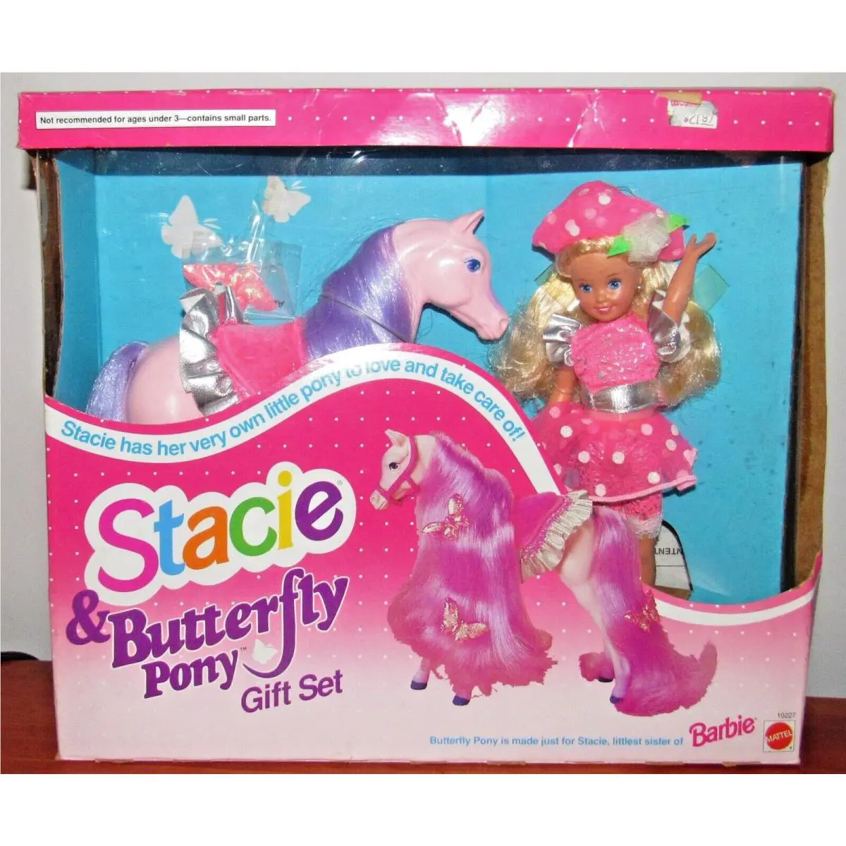 Mib/nrfb Barbie Stacie Butterfly Pony Gift Set 10227 Circa Mattel 1993