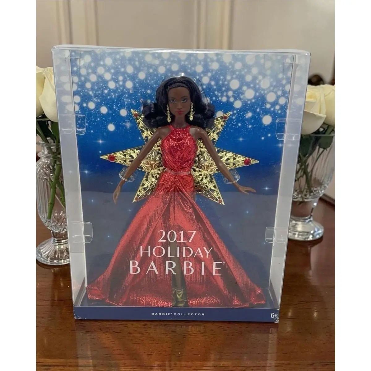 Mattel 2017 Holiday Barbie Collector Edition African American Doll Model DYX40
