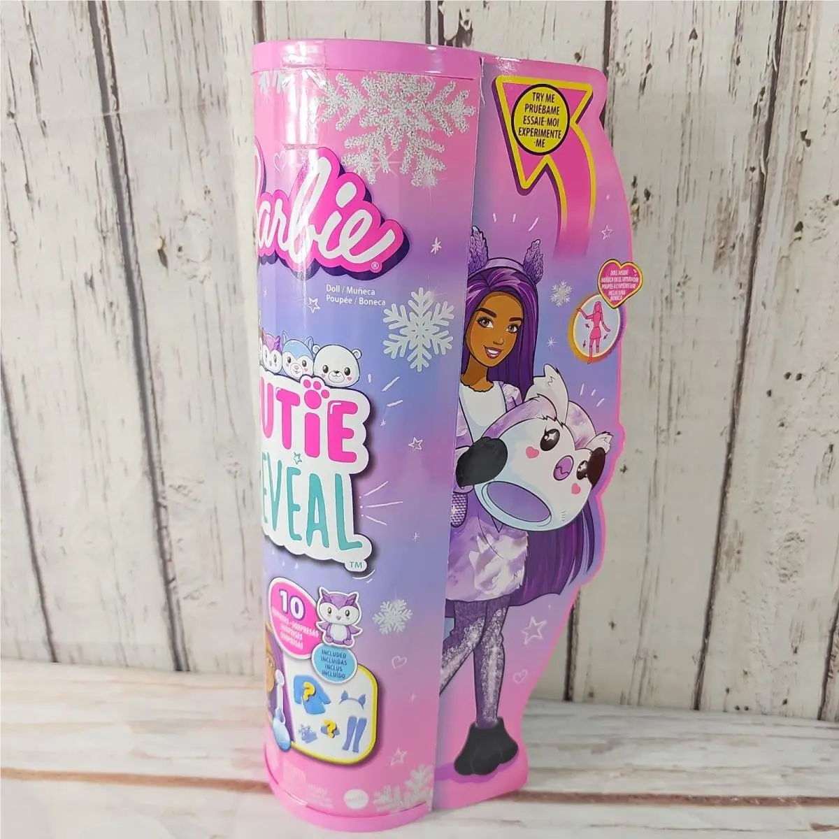Barbie Cutie Reveal Snowflake Sparkle Series Doll with Owl Plush Costume 2022
