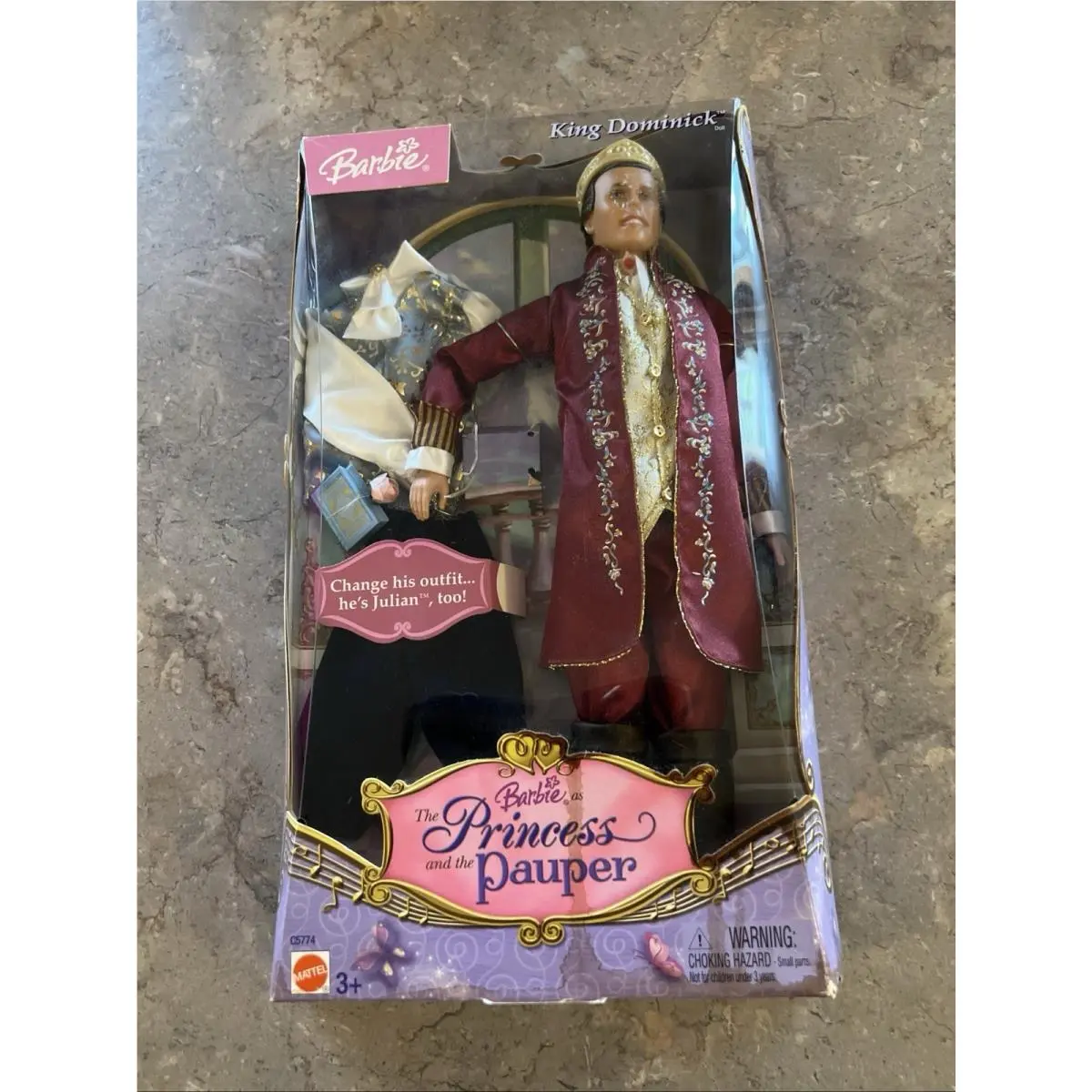2004 Barbie As The Princess and The Pauper King Dominick Ken