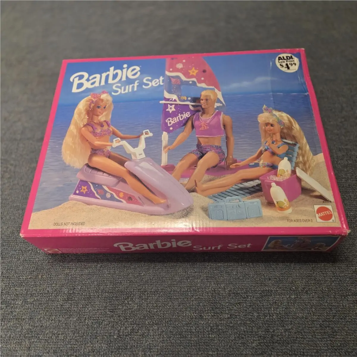 Vintage 1993 Mattel Arcotoys Barbie Surf Set 67028 Aldi Exclusive Nos