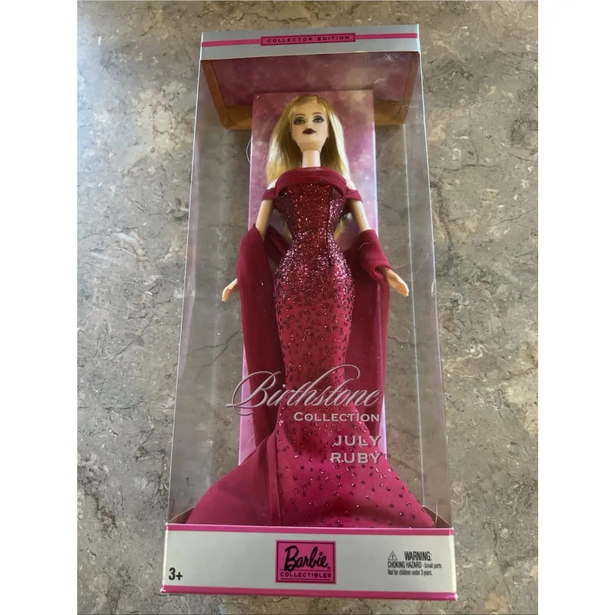 2002 July Ruby Barbie Doll Birthstone Collection