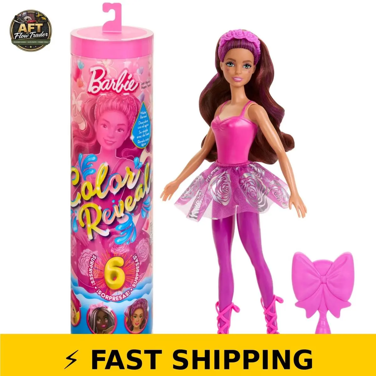 Barbie Color Reveal Ballerina Doll 6 Surprises - Styles May Vary