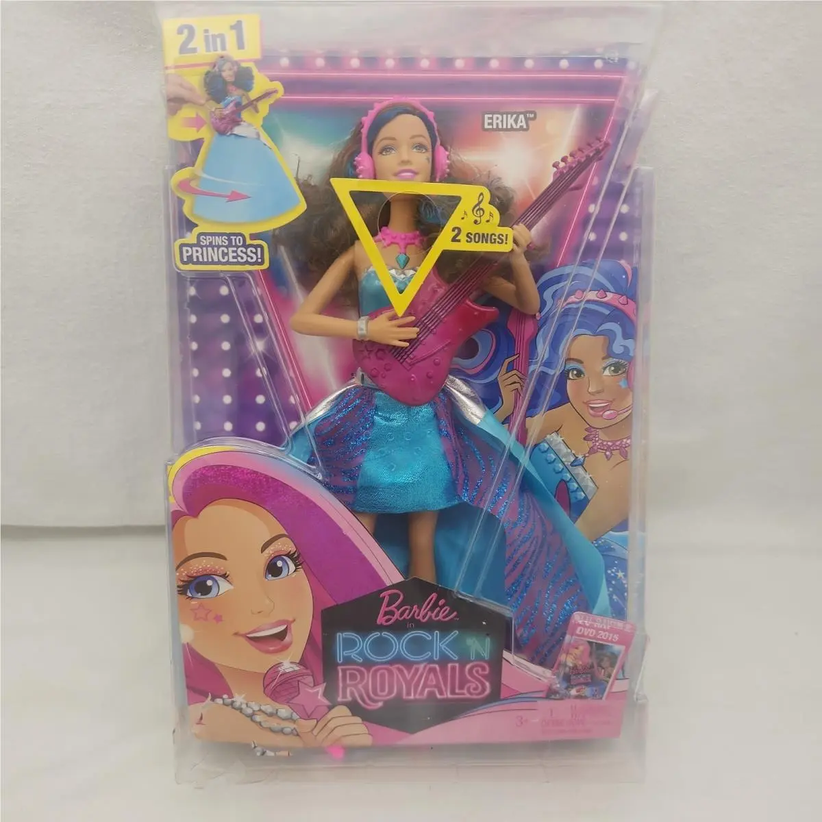 Doll Barbie Rock `N Royals Erika 2-in-1 Princess Rock Star CKB58 Transform