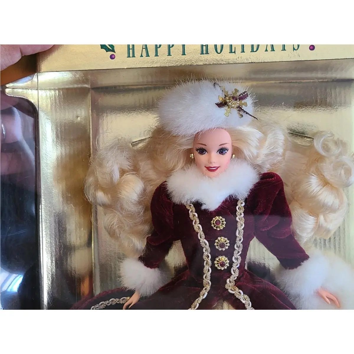 Vintage “ Happy Holidays” 1996 Special Edition Barbie Doll Elegant Dress