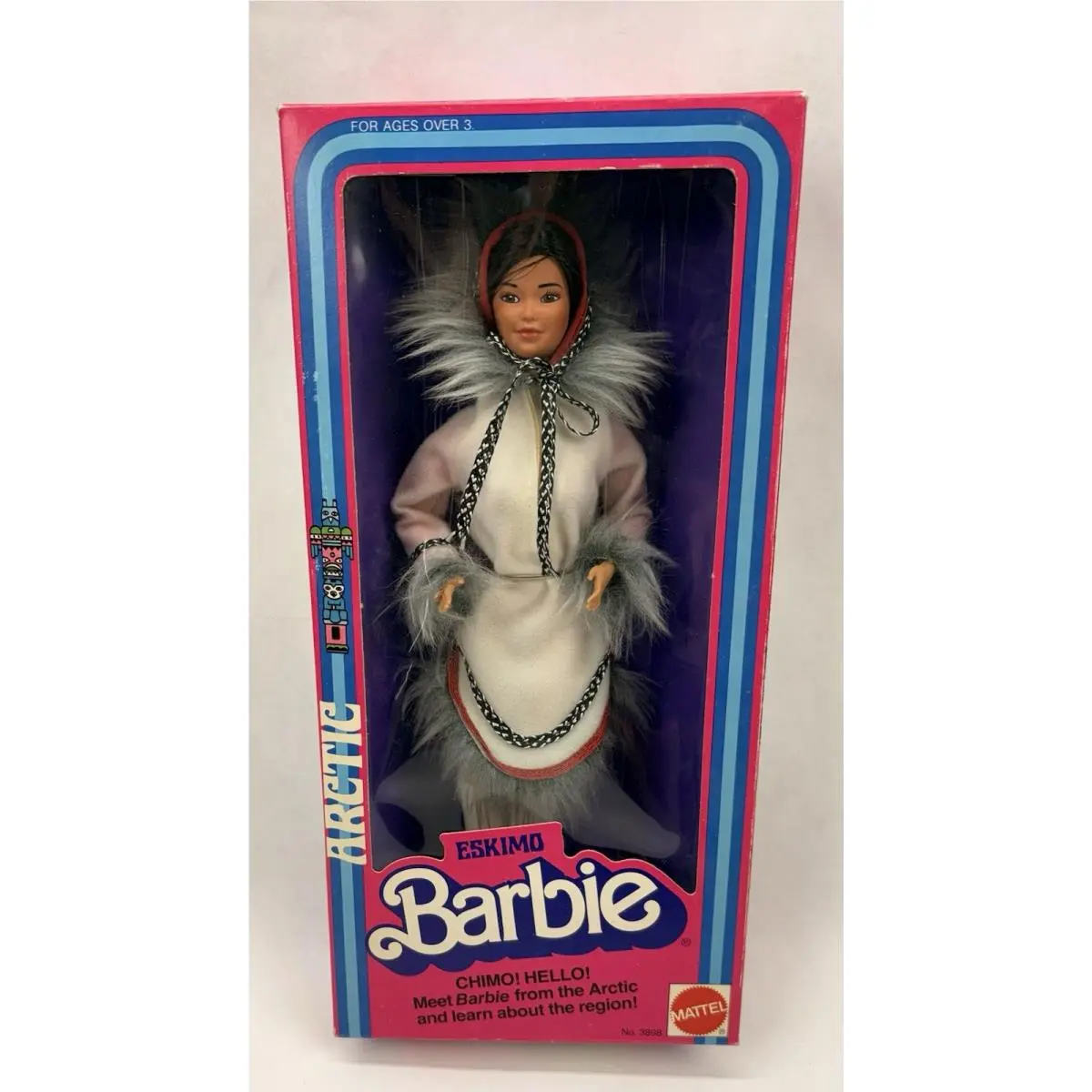1981 Dotw Eskimo Barbie 3898 Dolls Of The World Arctic Vintage